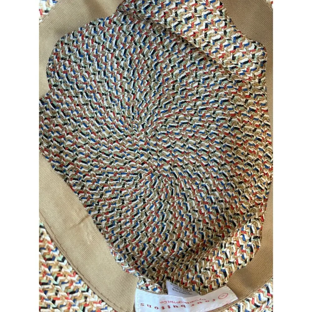 Four Buttons Hat San Dego Hat Co. Beach Floppy Wide Brim Staw Weave Hat‎